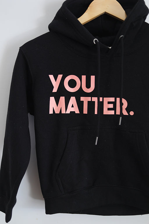OUTLET peach You matter Kids hoodie SIZE 8