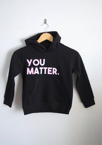 OUTLET pink You matter Kids hoodie SIZE 8