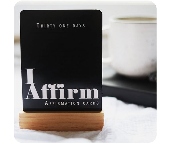 Wooden affirmation/quote stand